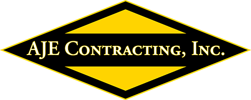 Wide yellow diamond company logo with text